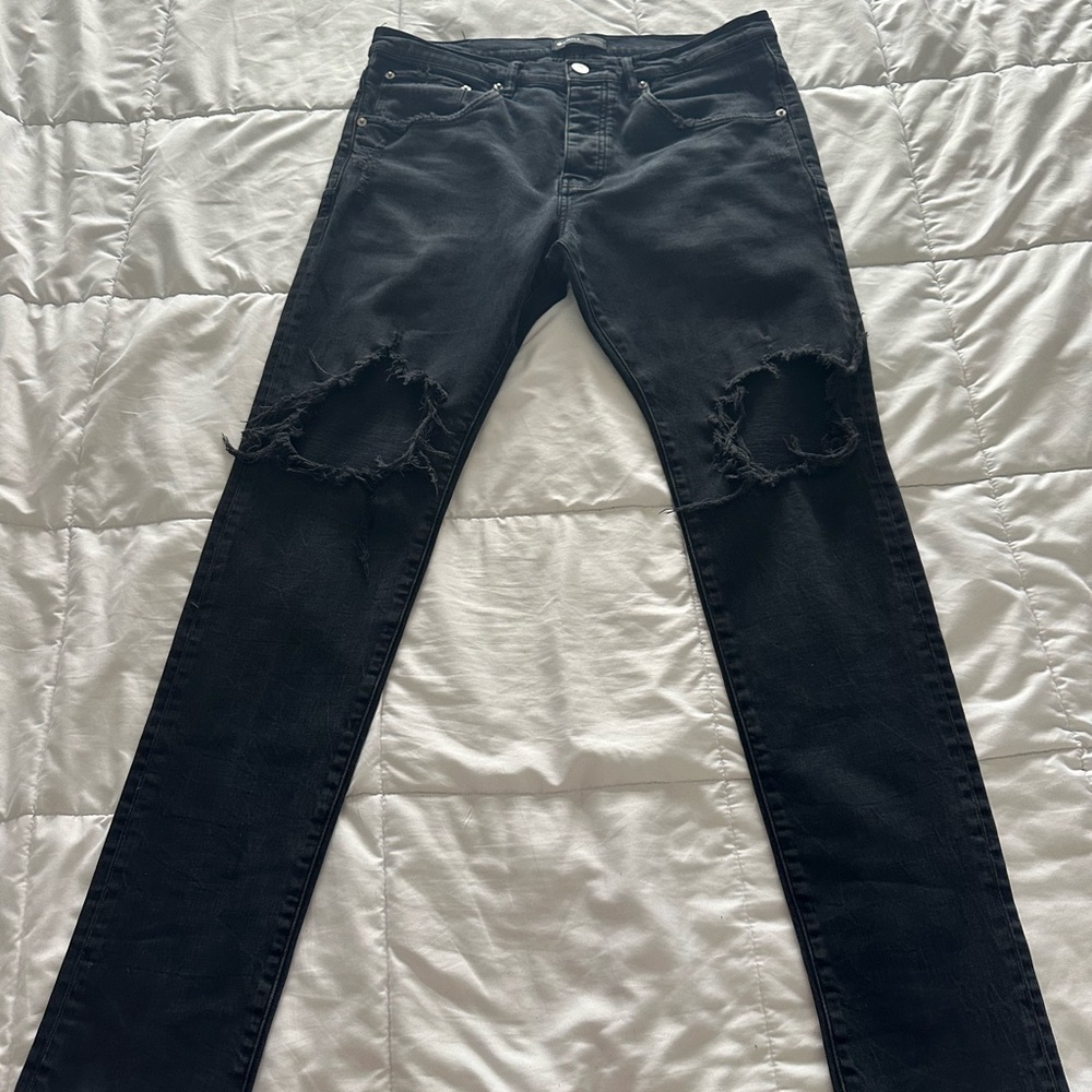 Purple jeans for men size 34